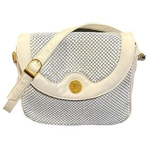 Like New! Vintage 1920’s 30’s WHITING & DAVIS Pearl White Mesh Shoulder Bag
